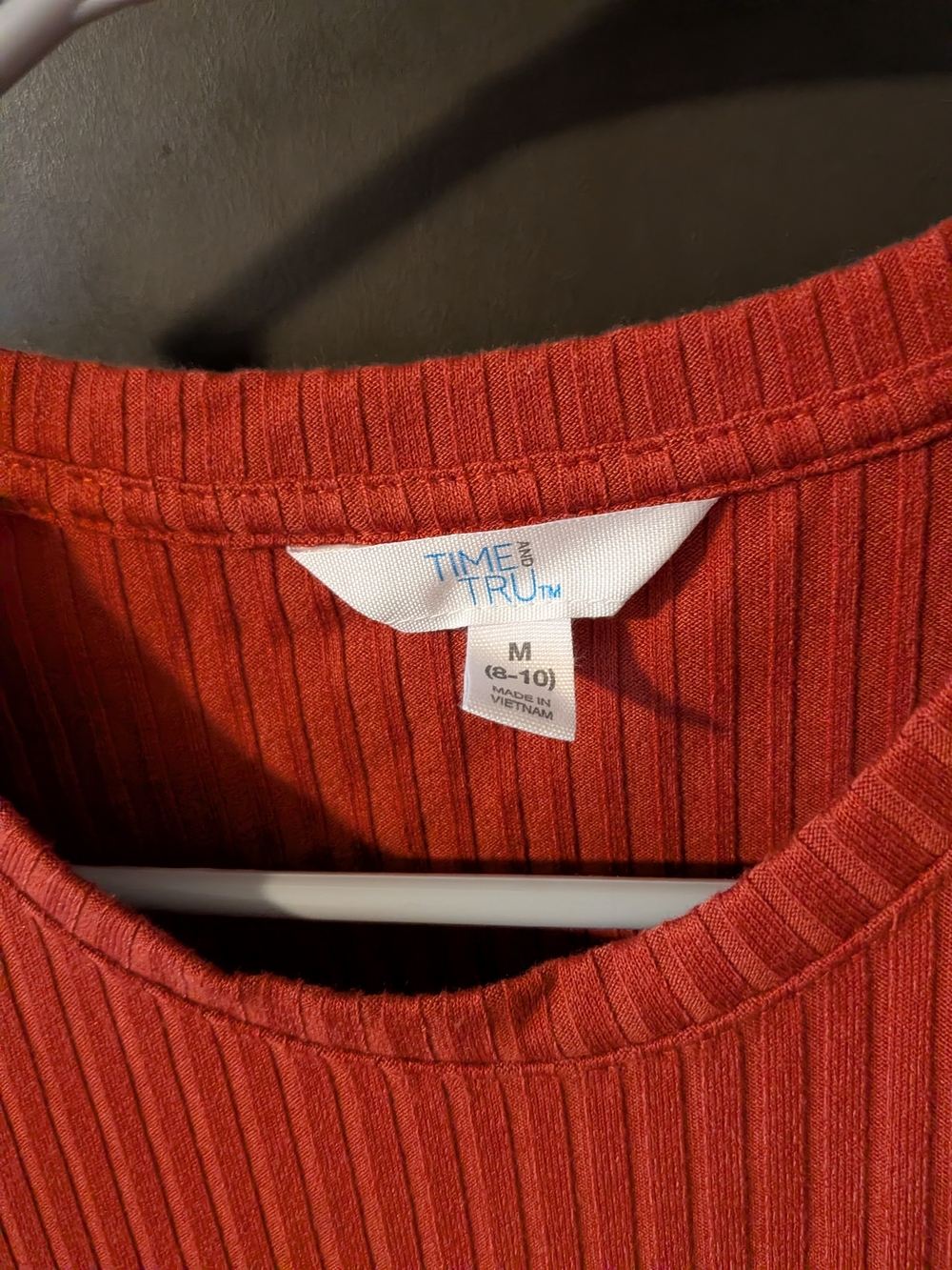 Ribbed Ruffle Sleeve Top - Picture 4 of 5